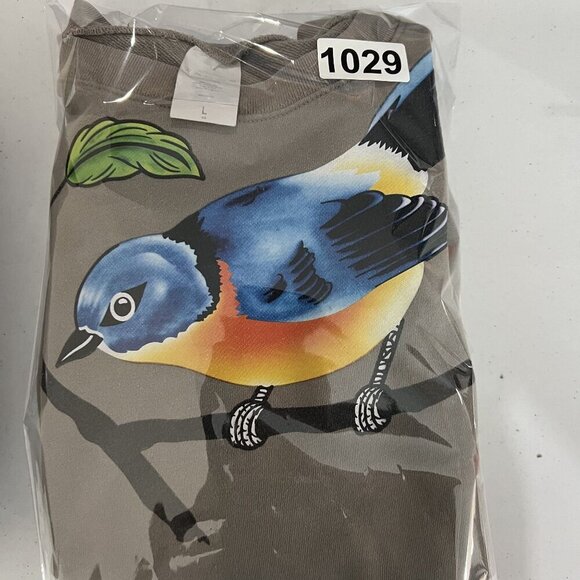 Street Wear Graphic Sweatshirt L Bird Skeleton Skater Uplifting Graffiti Hip Hop - Picture 15 of 15